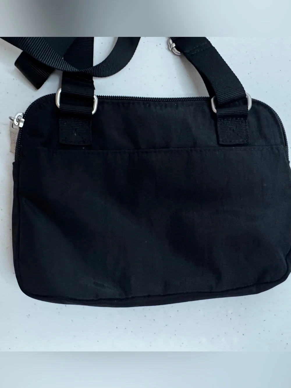 Baggallini Black Crossbody Messenger with Silver Hardware